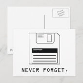 Vergeet nooit: diskettestation briefkaart (Voorkant / Achterkant)