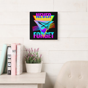 Vergeet nooit een papieren vliegtuig vierkante klok