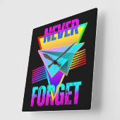 Vergeet nooit een papieren vliegtuig vierkante klok (Hoek)