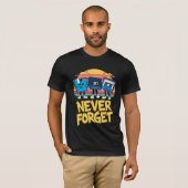 Vergeet nooit een retro graffiti T-shirt (Voorkant volledig)