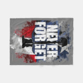 Vergeet nooit (HerdenkingsDag) Fleece Deken (Voorkant (Horizontaal))