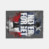 Vergeet nooit (herdenkingsdag) fleece deken (Voorkant (Horizontaal))