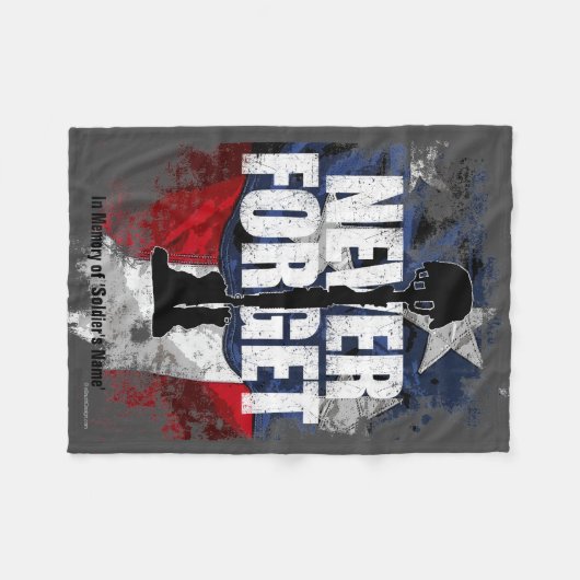 Vergeet nooit (herdenkingsdag) fleece deken (Voorkant (Horizontaal))