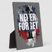 Vergeet nooit (herdenkingsdag) fotoplaat (Zijkant)