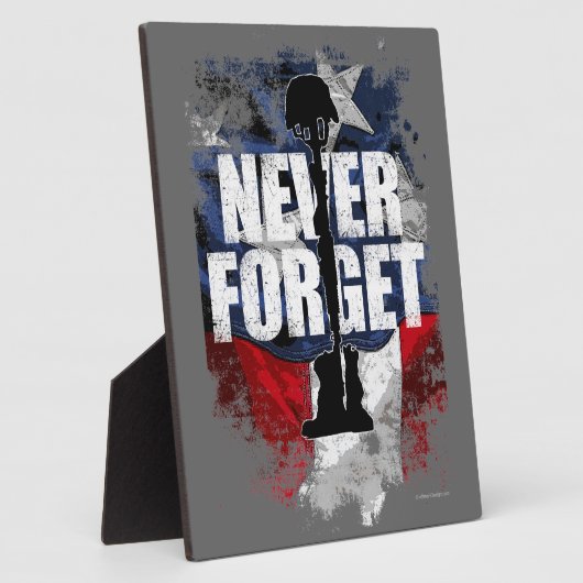 Vergeet nooit (herdenkingsdag) fotoplaat (Zijkant)