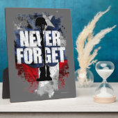 Vergeet nooit (herdenkingsdag) fotoplaat (Zijkant)