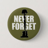 Vergeet nooit (herdenkingsdag) ronde button 5,7 cm (Voorkant)