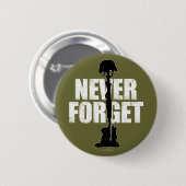 Vergeet nooit (herdenkingsdag) ronde button 5,7 cm (Voorkant /achterkant)
