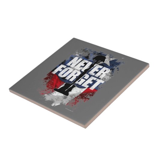 Vergeet nooit (herdenkingsdag) tegeltje (Zijkant)