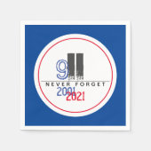 Vergeet nooit het 911 Patriottische World Trade Ce Servet (Voorkant)