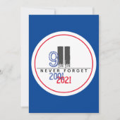 Vergeet nooit het 911Patriottische World Trade Cen Kaart (Voorkant)