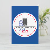 Vergeet nooit het 911Patriottische World Trade Cen Kaart (Staand voorkant)