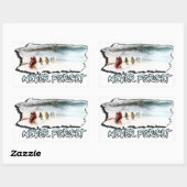 Vergeet nooit het spoor van de tranen rechthoekige sticker (Vel)