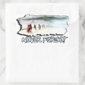Vergeet nooit het spoor van de tranen rechthoekige sticker (Tas)