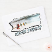 Vergeet nooit het spoor van de tranen rechthoekige sticker (Envelop)