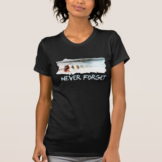 Vergeet nooit het spoor van tranen t-shirt (Voorkant)