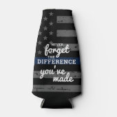 Vergeet nooit het verschil dat je de politie hebt flesjeskoeler (Voorkant)