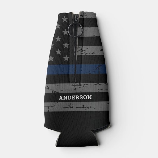 Vergeet nooit het verschil dat je de politie hebt  flesjeskoeler (Achterkant)