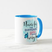 Vergeet nooit het verschil dat je elke dag maakt mok (Voorkant rechts)