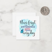 Vergeet nooit het verschil dat je elke dag maakt notitiekaartje (Voorkant / Achterkant in situ)