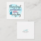 Vergeet nooit het verschil dat je elke dag maakt notitiekaartje (Voorkant / Achterkant)