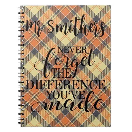 Vergeet nooit het verschil dat je hebt gemaakt-aan notitieboek (Voorkant)