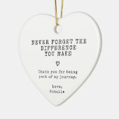 Vergeet nooit het verschil dat je hebt gemaakt keramisch ornament (Links)