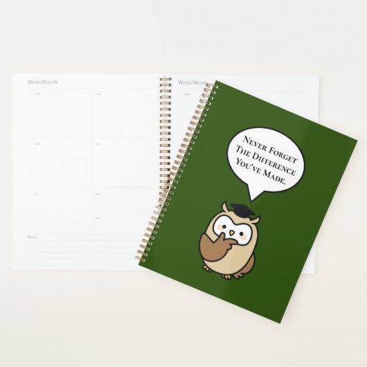 Vergeet nooit het verschil dat je hebt gemaakt. planner (Display)