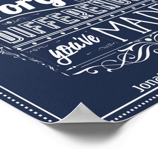 Vergeet nooit het verschil dat je hebt gemaakt poster (Hoek)