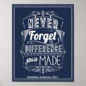 Vergeet nooit het verschil dat je hebt gemaakt poster (Voorkant)