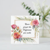 Vergeet nooit het verschil dat je maakt botanisch kaart (Staand voorkant)