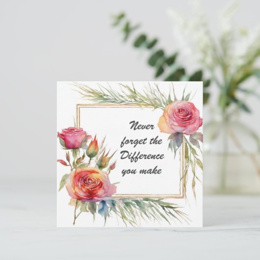 Vergeet nooit het verschil dat je maakt botanisch kaart (Staand voorkant)