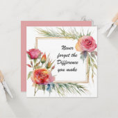 Vergeet nooit het verschil dat je maakt botanisch kaart (Voorkant / Achterkant in situ)