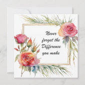 Vergeet nooit het verschil dat je maakt botanisch kaart (Voorkant)