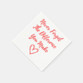 Vergeet nooit het verschil dat je maakt, dankbaar servet (Hoek)