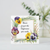 Vergeet nooit het verschil dat je maakt Floral Kaart (Staand voorkant)