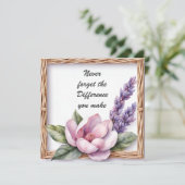 Vergeet nooit het verschil dat je maakt Floral Kaart (Staand voorkant)