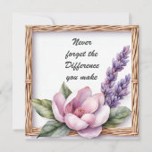 Vergeet nooit het verschil dat je maakt Floral Kaart (Voorkant)