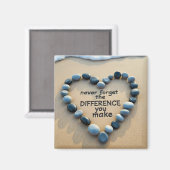 Vergeet nooit het verschil dat je maakt, gelukkig magneet (Voorkant / Achterkant)