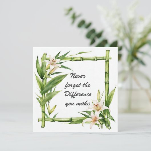 Vergeet nooit het verschil dat je maakt kaart (Staand voorkant)