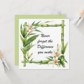 Vergeet nooit het verschil dat je maakt kaart (Voorkant / Achterkant in situ)