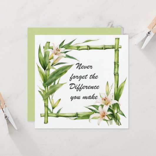 Vergeet nooit het verschil dat je maakt kaart (Voorkant / Achterkant in situ)