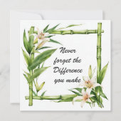 Vergeet nooit het verschil dat je maakt kaart (Voorkant)