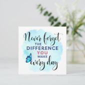 Vergeet nooit het verschil dat je maakt kaart (Staand voorkant)