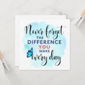 Vergeet nooit het verschil dat je maakt kaart (Voorkant / Achterkant in situ)