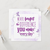 Vergeet nooit het verschil dat je maakt kaart (Voorkant / Achterkant in situ)