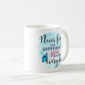 Vergeet nooit het verschil dat je maakt waardering koffiemok (Voorkant rechts)