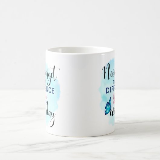 Vergeet nooit het verschil dat je maakt waardering koffiemok (Center)