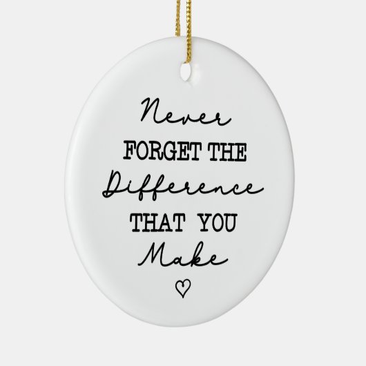 Vergeet nooit het verschil dat je medearbeider maa keramisch ornament (Rechts)