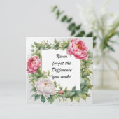 Vergeet nooit het verschil dat je pioen maakt kaart (Staand voorkant)